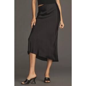 Reformation Layla A-Line Silk Skirt - 4 - Black